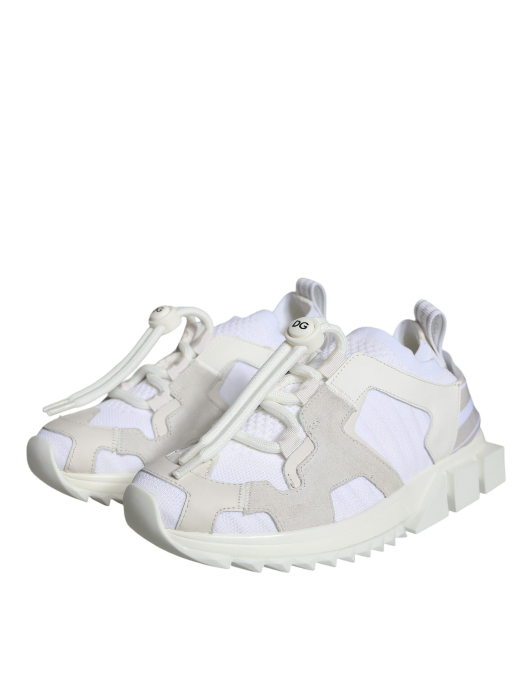 Dolce & Gabbana White Mesh Sorrento Trekking Sneakers Shoes | Regal Royce