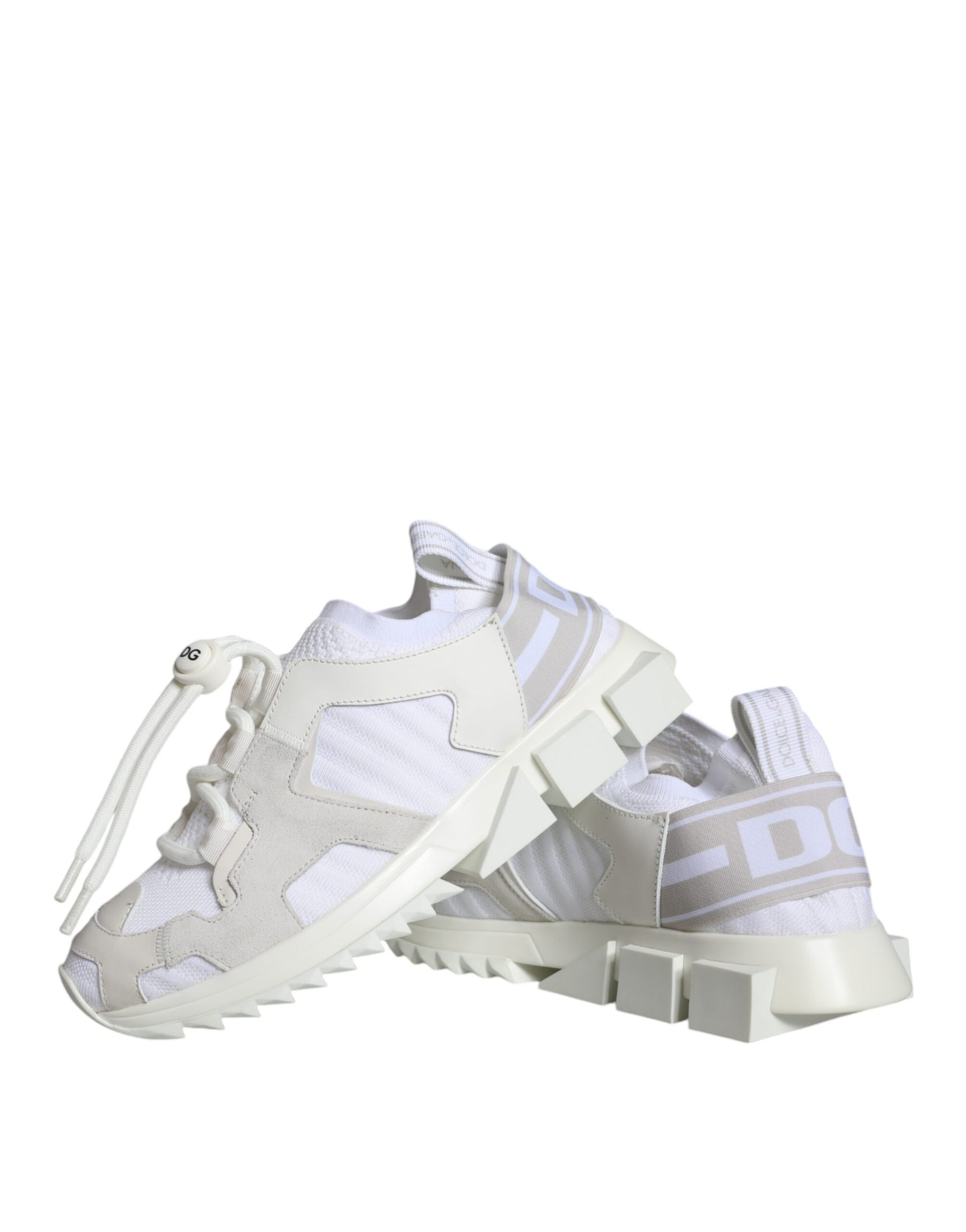 Dolce & Gabbana White Mesh Sorrento Trekking Sneakers Shoes | Regal Royce