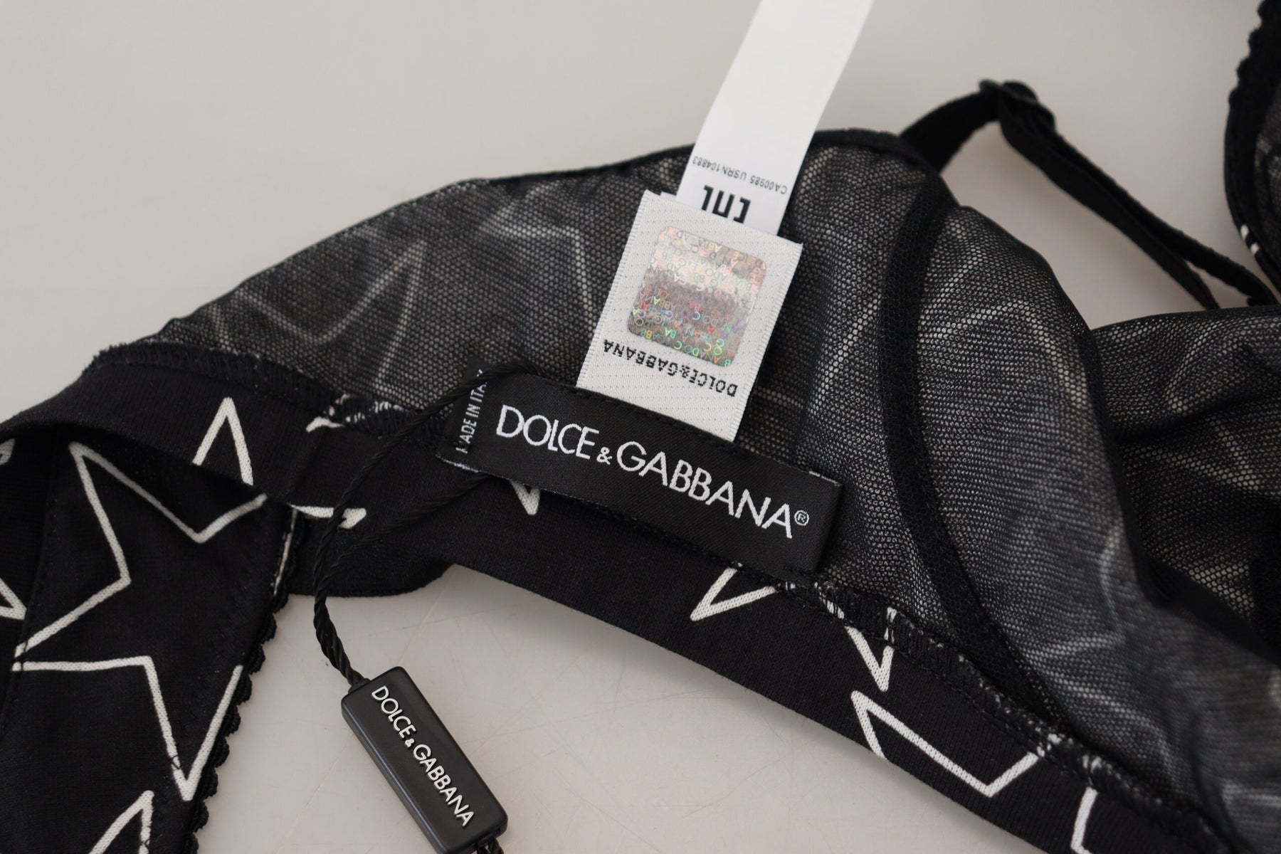 Dolce & Gabbana Black Millennials Star Non Wire Cotton Bra Underwear | Regal Royce
