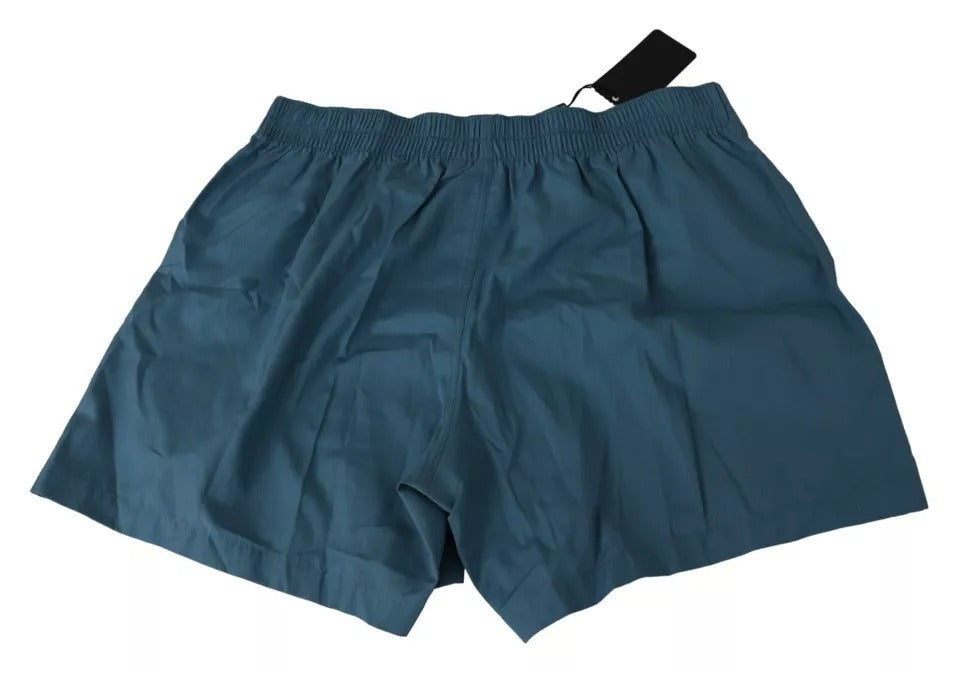 Dolce & Gabbana Blue Cotton Regular Boxer Shorts Underwear | Regal Royce