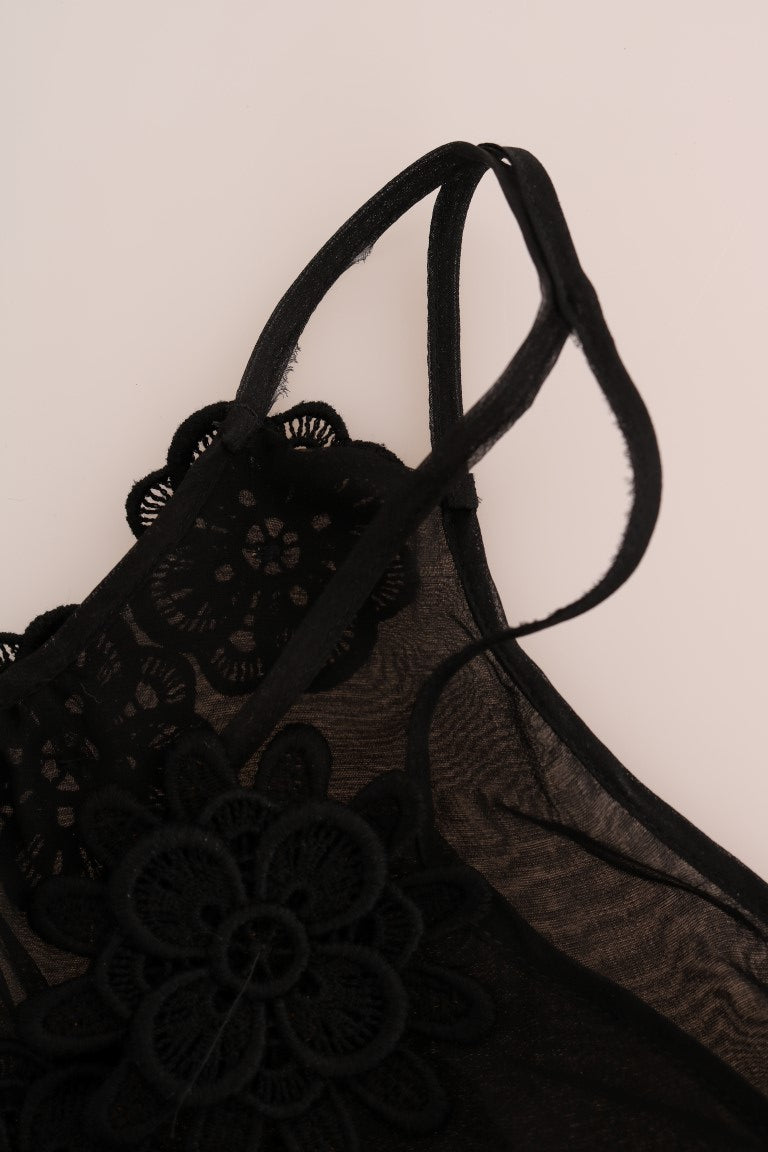 Dolce & Gabbana Black Silk Lace Chemise Dress | Regal Royce