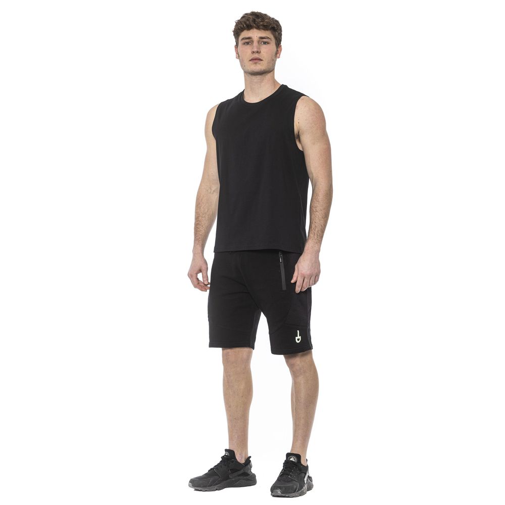Tond Black Cotton Men Tank Top | Regal Royce