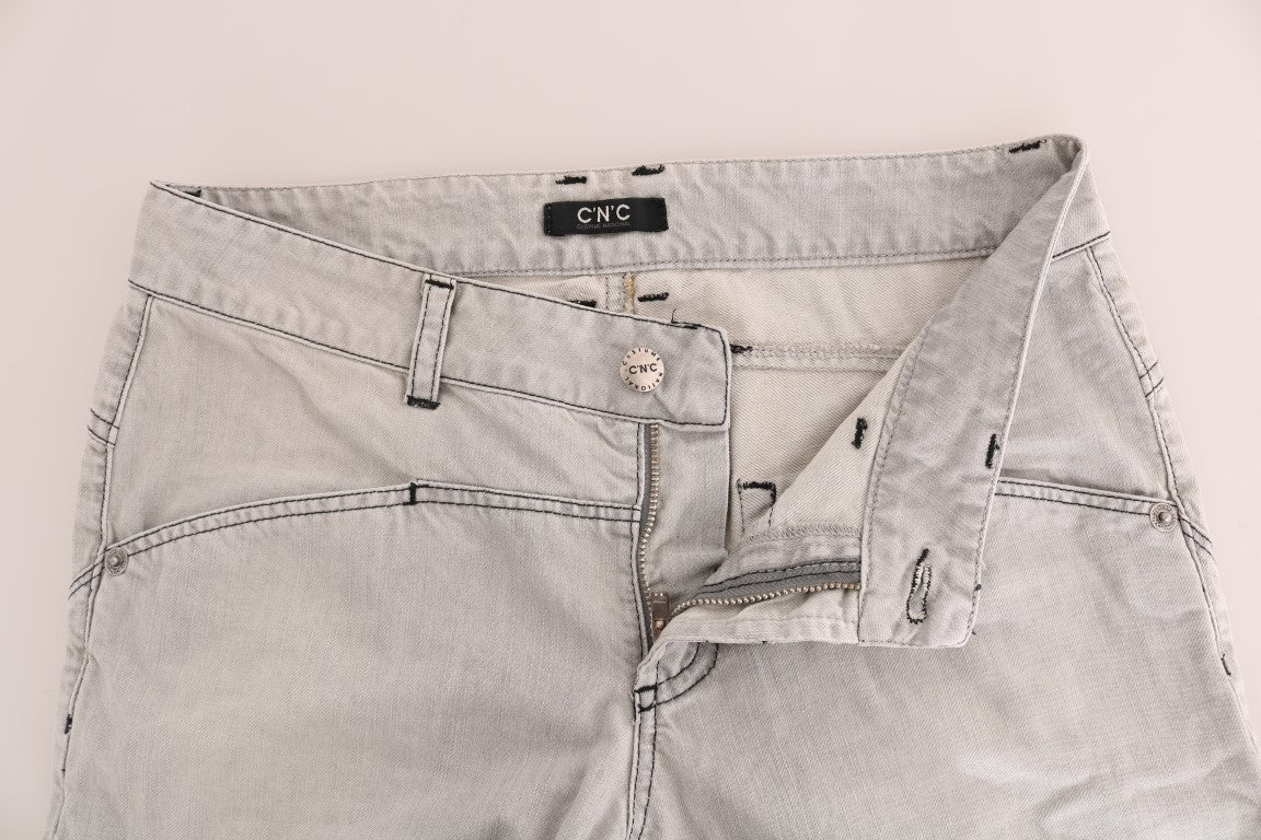 Costume National Gray Wash Cotton Slim Jeans | Regal Royce