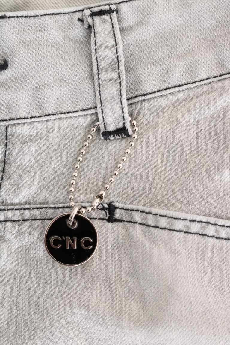 Costume National Gray Wash Cotton Slim Jeans | Regal Royce