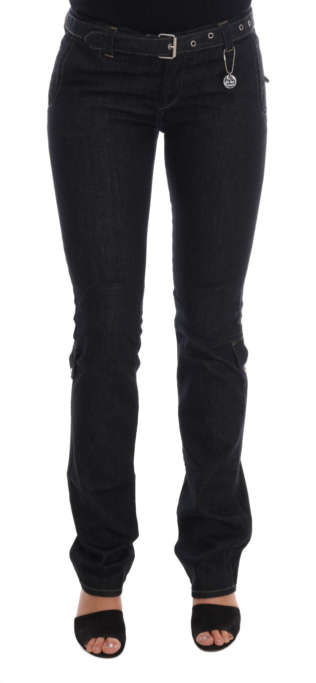 Costume National Blue Cotton Stretch Slim Fit Jeans | Regal Royce