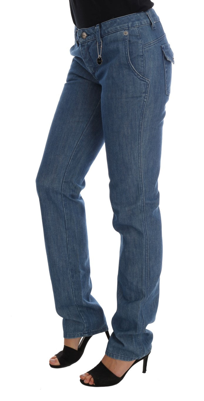 Costume National Blue Wash Cotton Slim Denim Jeans | Regal Royce