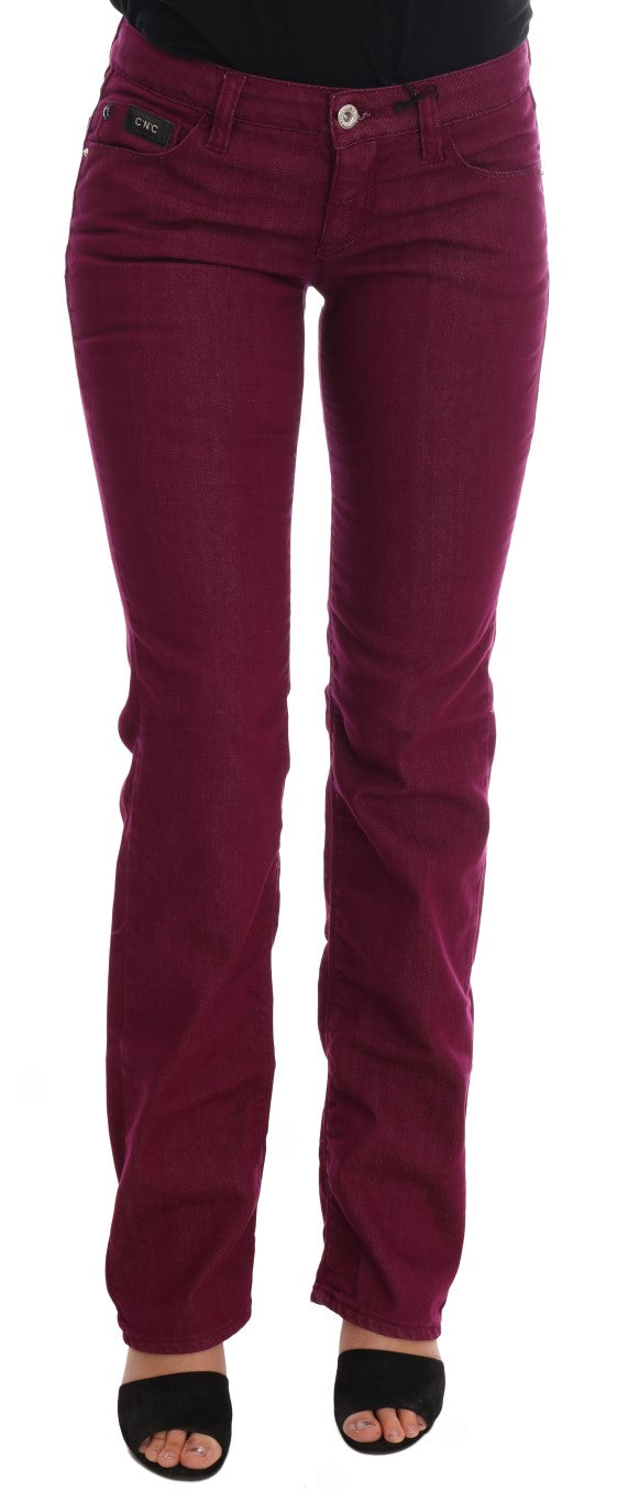 Costume National Red Wash Cotton Stretch Denim Jeans | Regal Royce