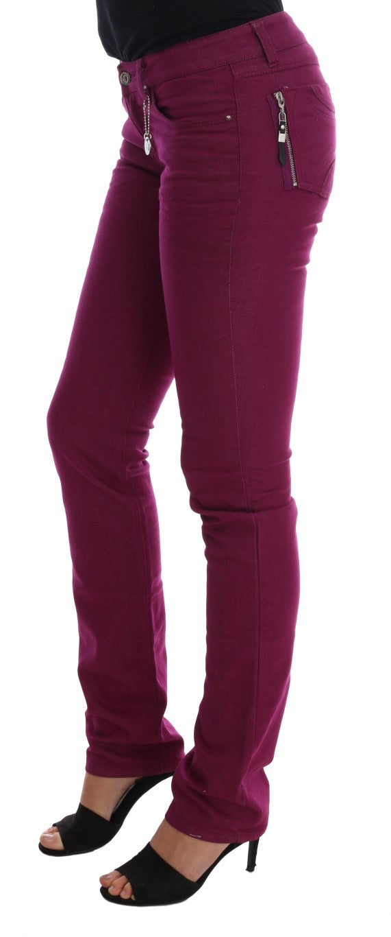Costume National Purple Cotton Stretch Slim Denim Jeans | Regal Royce