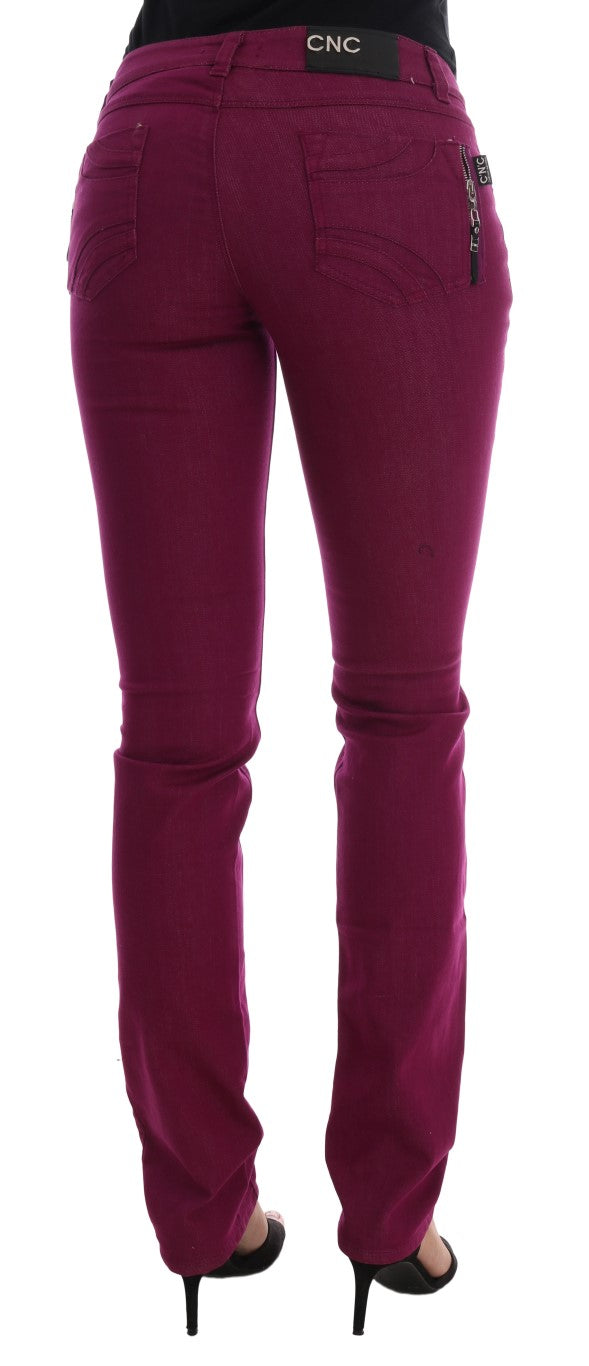 Costume National Purple Cotton Stretch Slim Denim Jeans | Regal Royce