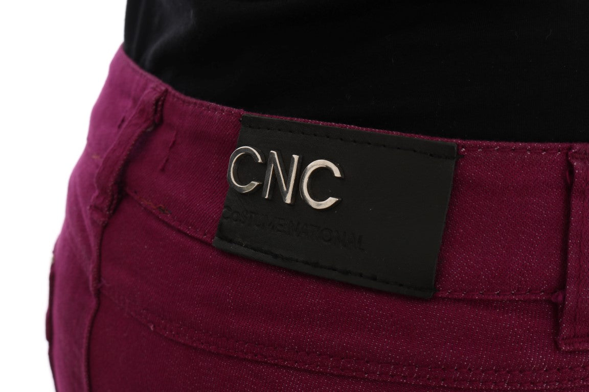 Costume National Purple Cotton Stretch Slim Denim Jeans | Regal Royce
