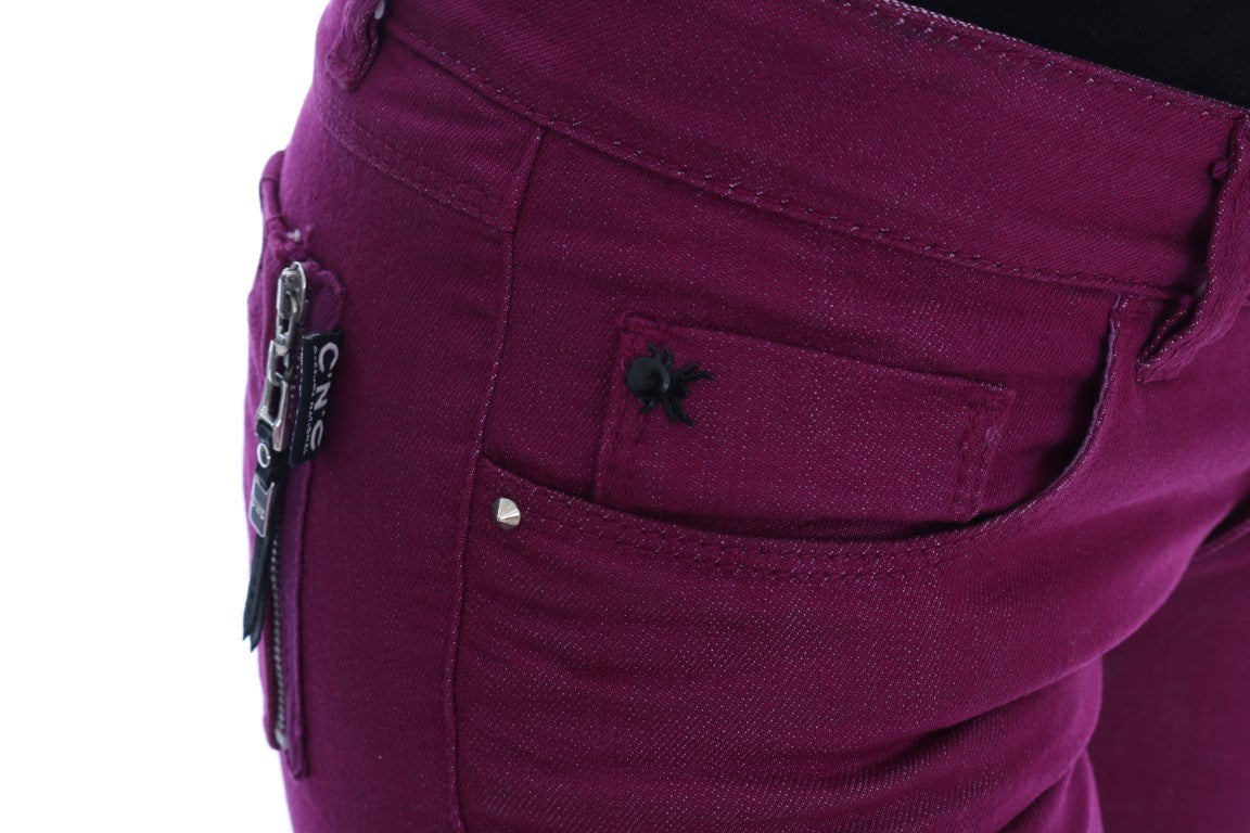 Costume National Purple Cotton Stretch Slim Denim Jeans | Regal Royce