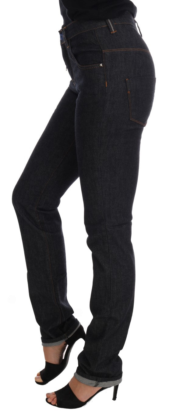Costume National Blue Cotton Stretch Slim Fit Jeans | Regal Royce