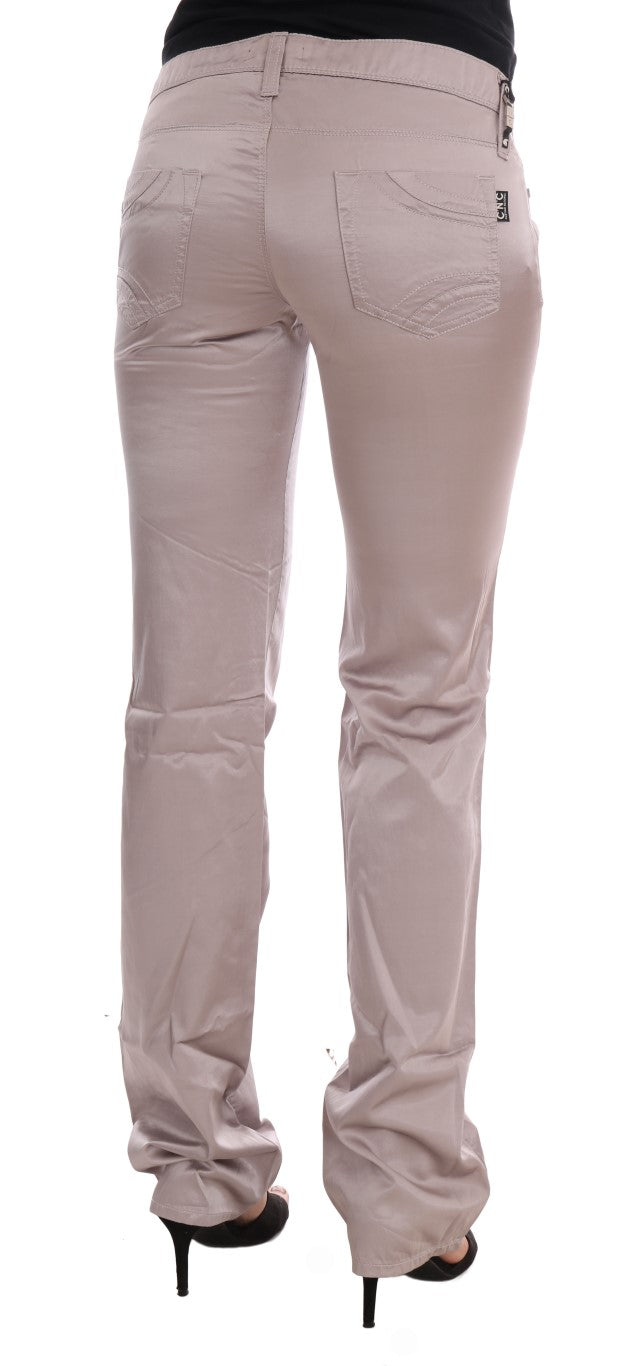 Costume National Beige Cotton Slim Fit Jeans | Regal Royce