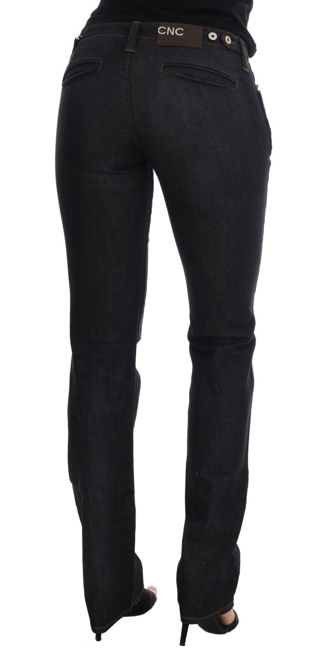 Costume National Dark Blue Cotton Slim Fit Jeans | Regal Royce