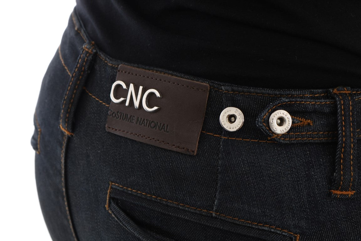Costume National Dark Blue Cotton Slim Fit Jeans | Regal Royce