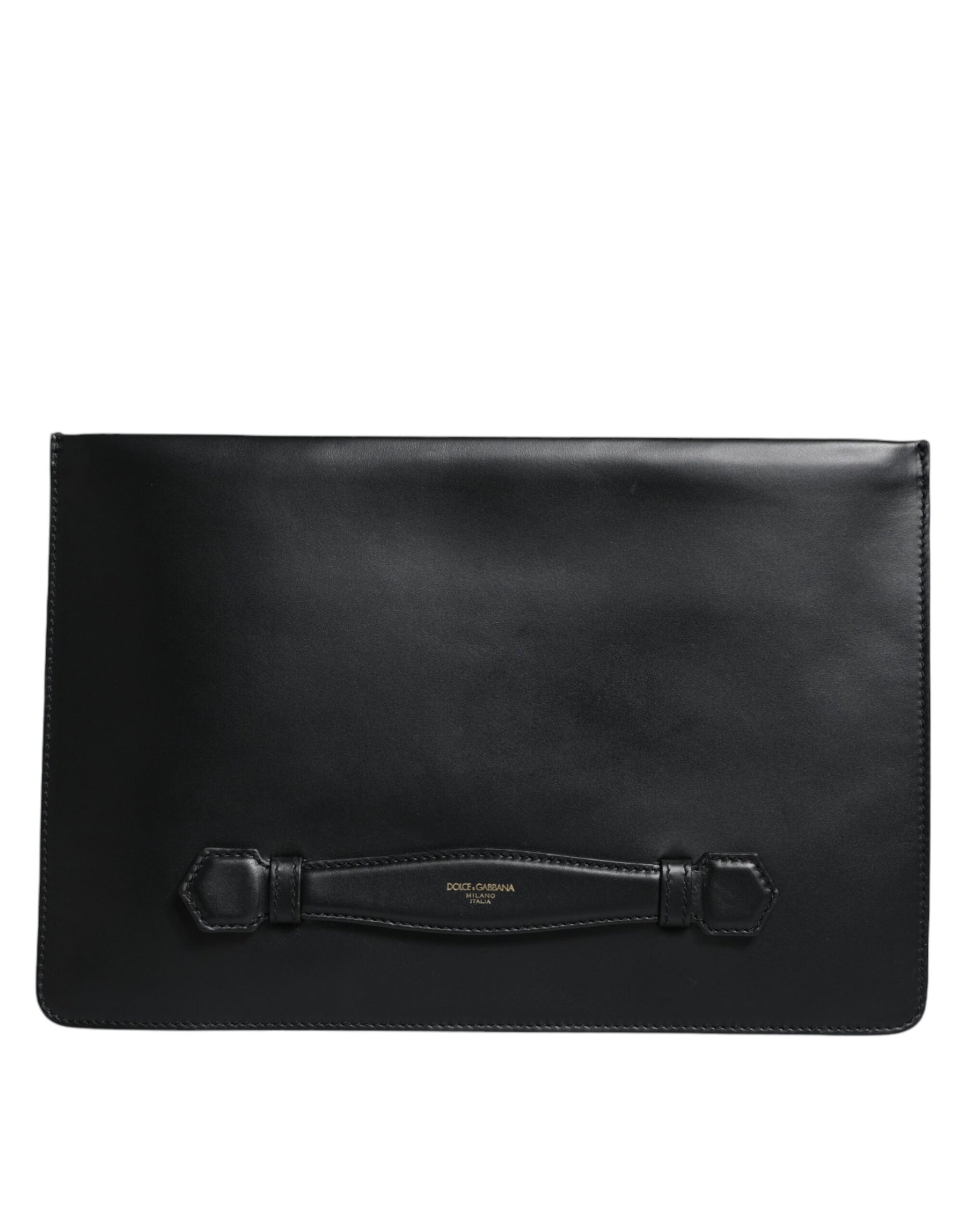 Dolce & Gabbana Black Calfskin Leather Mediterranean Pouch Bag | Regal Royce