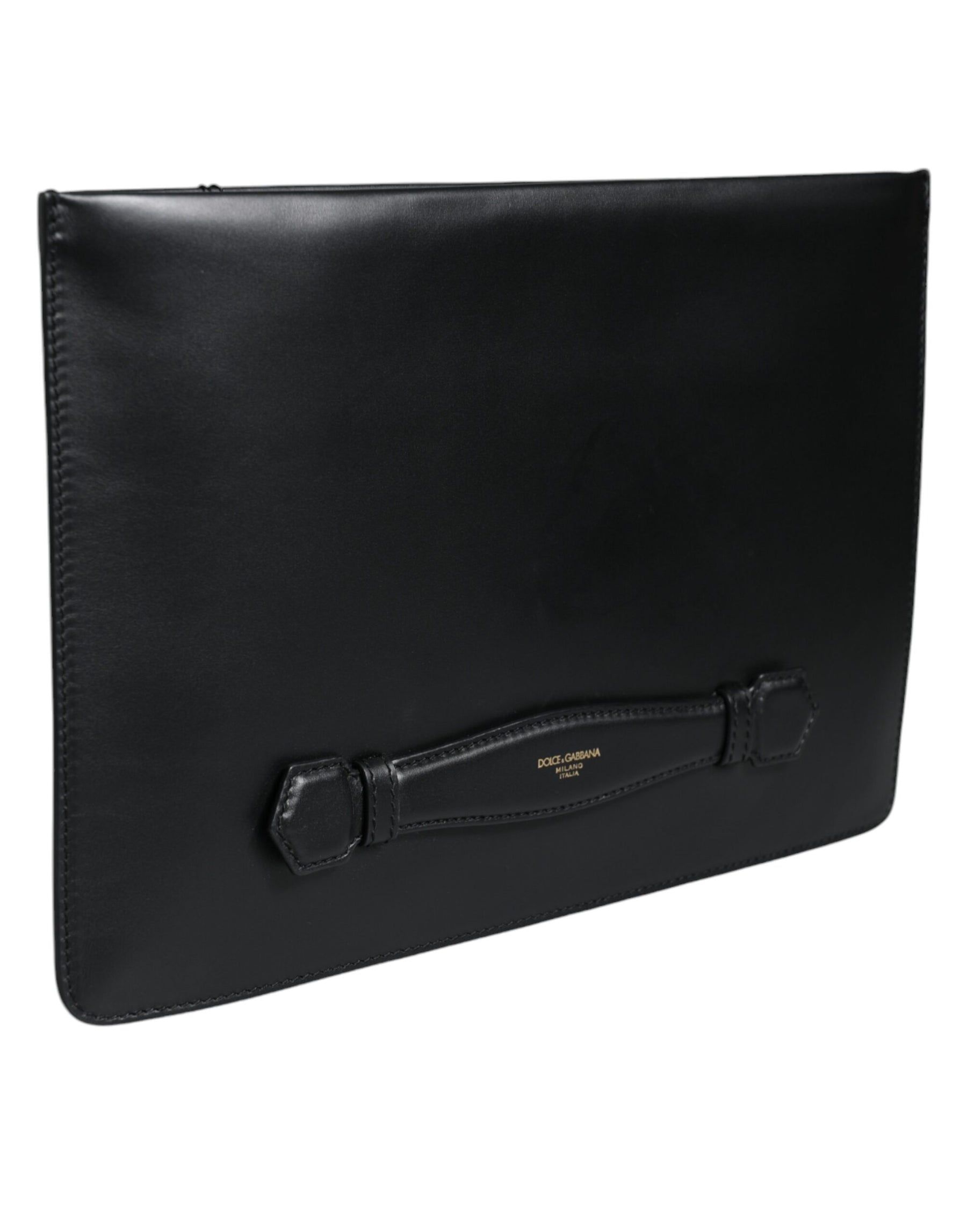 Dolce & Gabbana Black Calfskin Leather Mediterranean Pouch Bag | Regal Royce