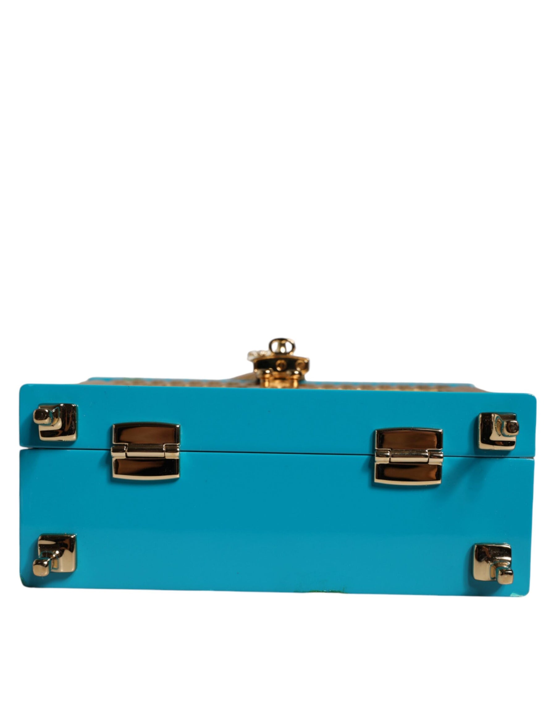 Dolce & Gabbana Multicolor Wood Leather Clutch Shoulder Bag | Regal Royce