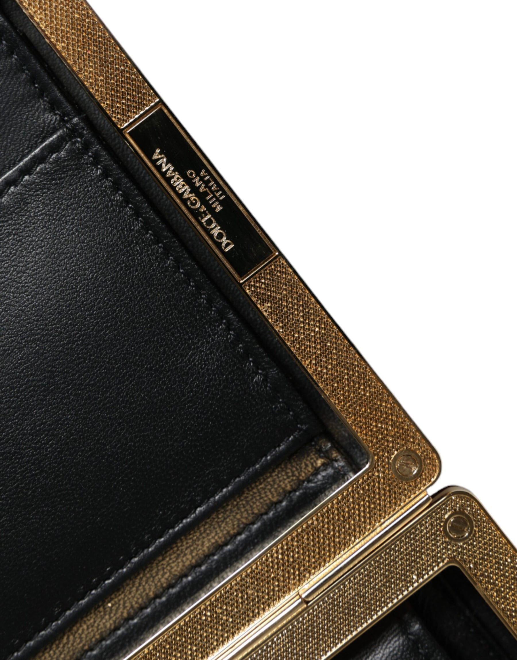 Dolce & Gabbana Bordeaux Velvet Gold Frame Clutch Evening Bag | Regal Royce