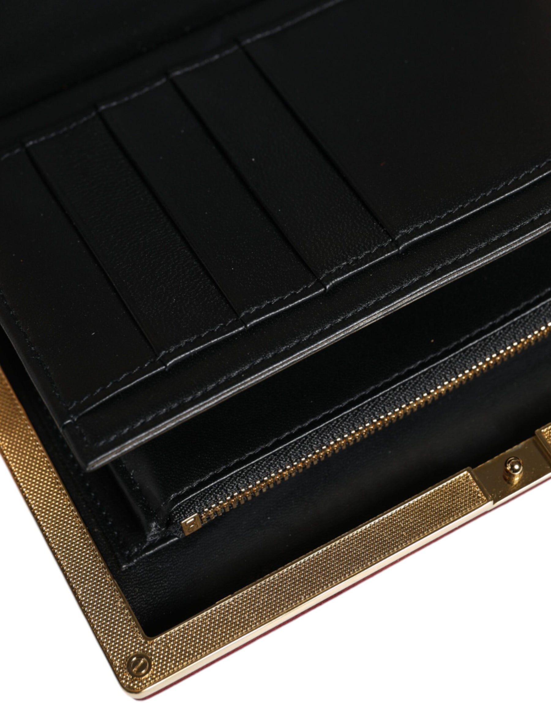 Dolce & Gabbana Bordeaux Velvet Gold Frame Clutch Evening Bag | Regal Royce