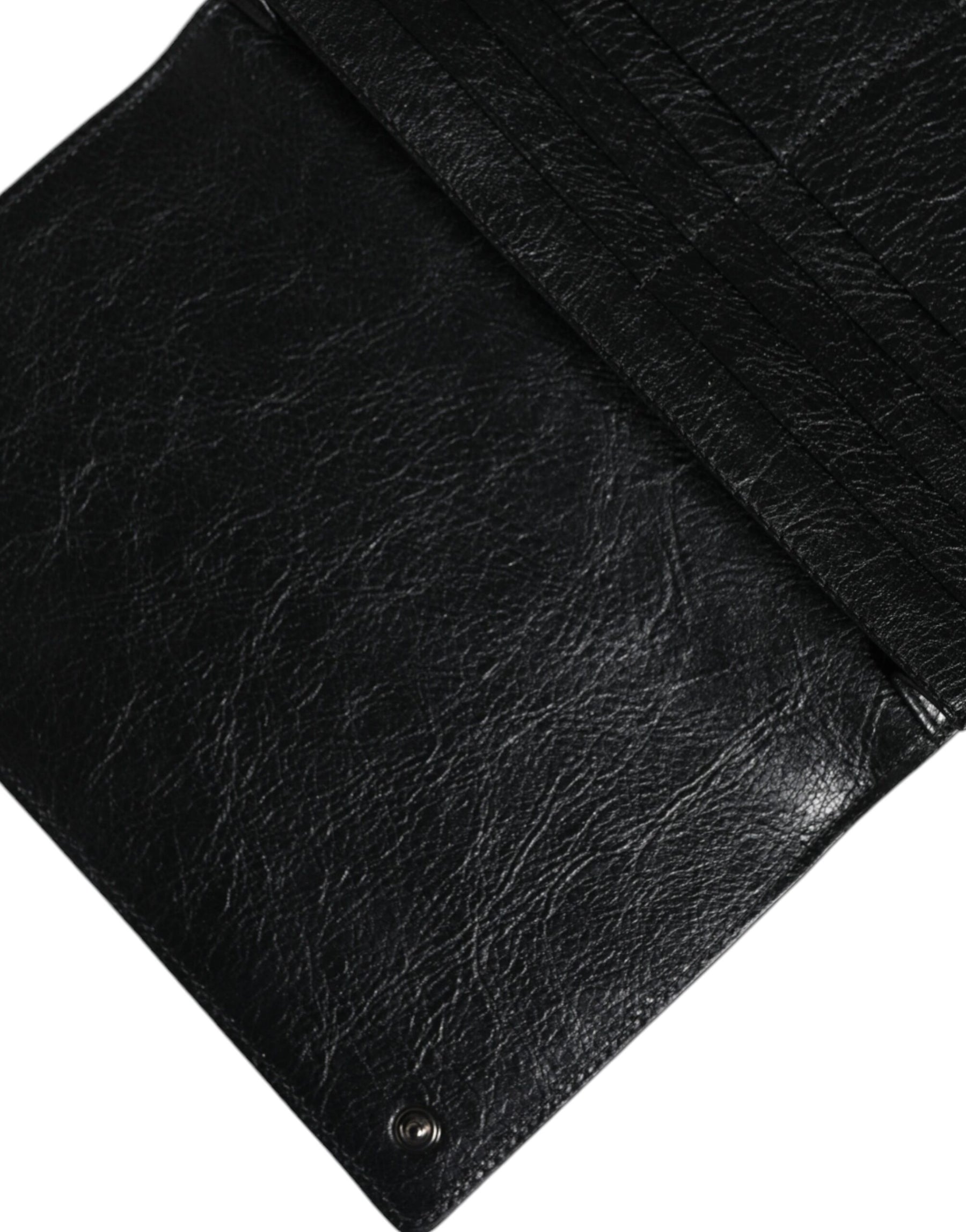 Dolce & Gabbana Black Leather DG Logo Bifold Card Slot Crossbody Bag | Regal Royce