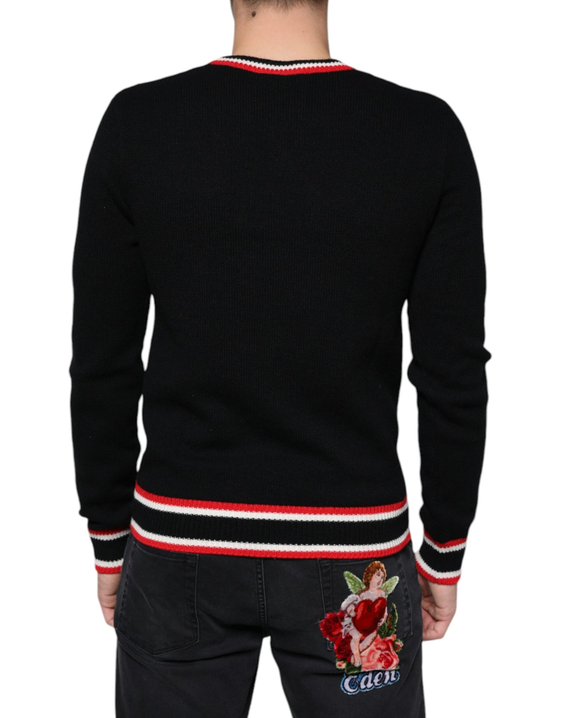 Dolce & Gabbana Black Cashmere Pig of the Year Pullover Sweater | Regal Royce