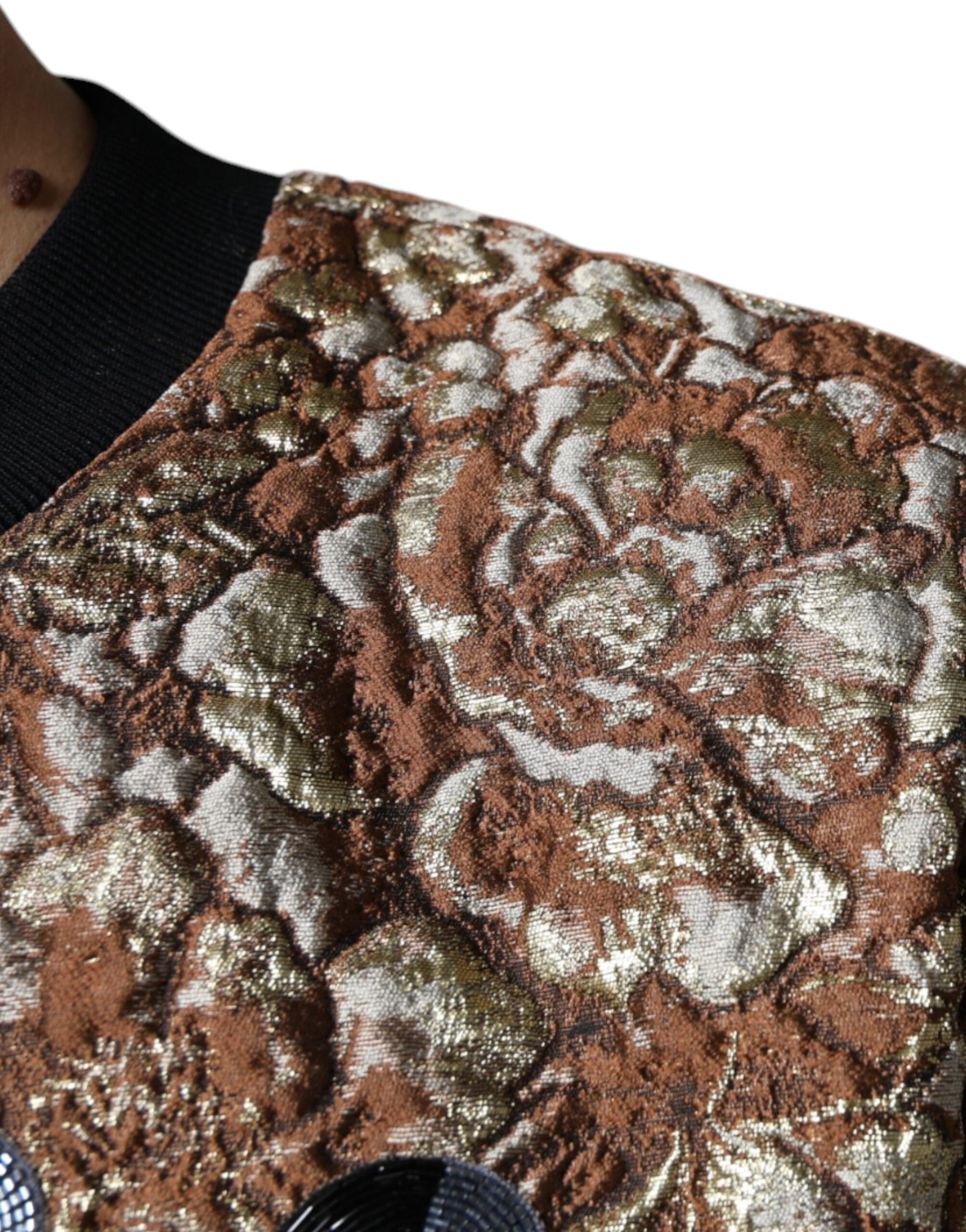 Dolce & Gabbana Brown Jacquard Mambo Pineapple Pullover Sweater | Regal Royce