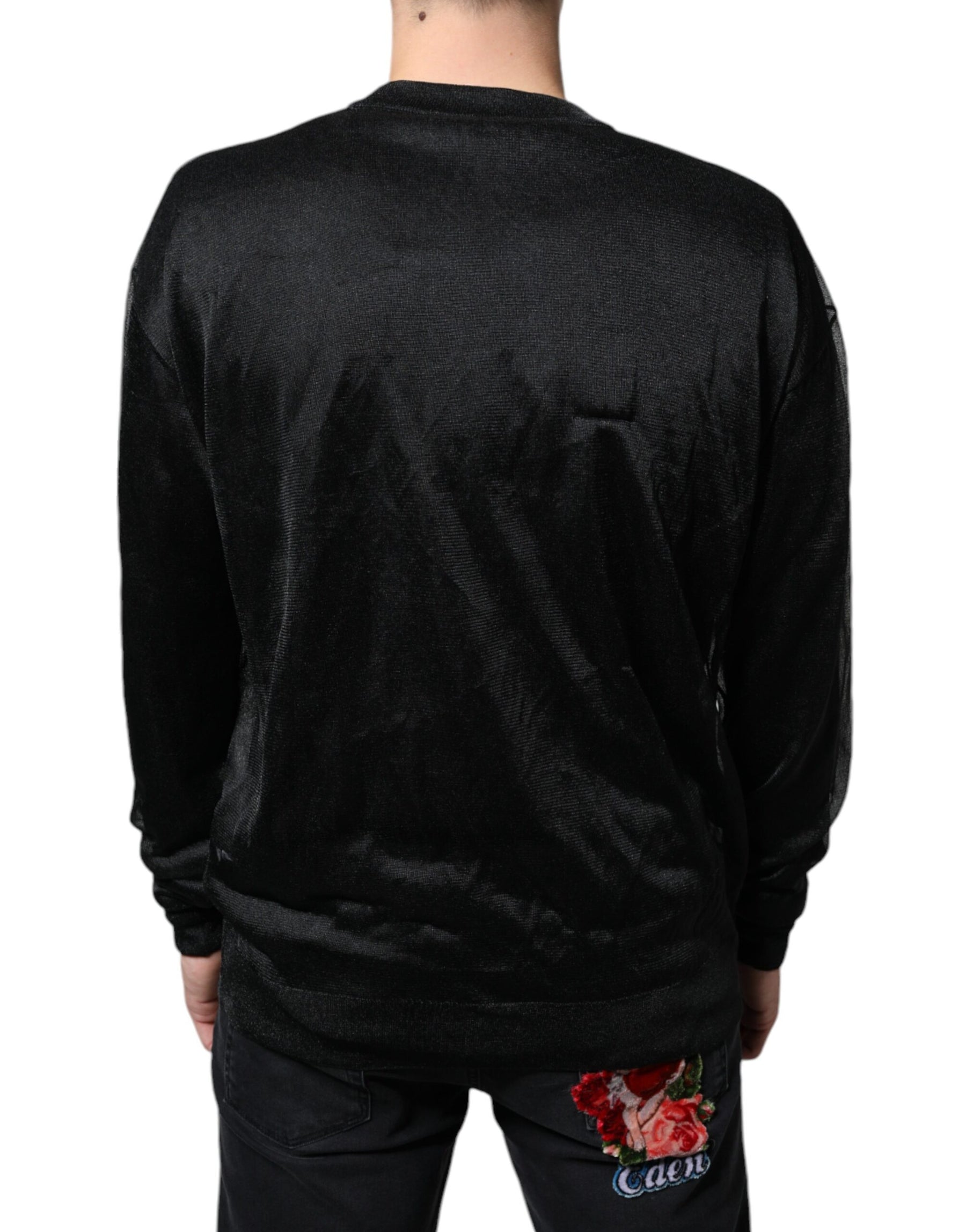 Dolce & Gabbana Black Polyester Pullover Sweatshirt Sweater | Regal Royce
