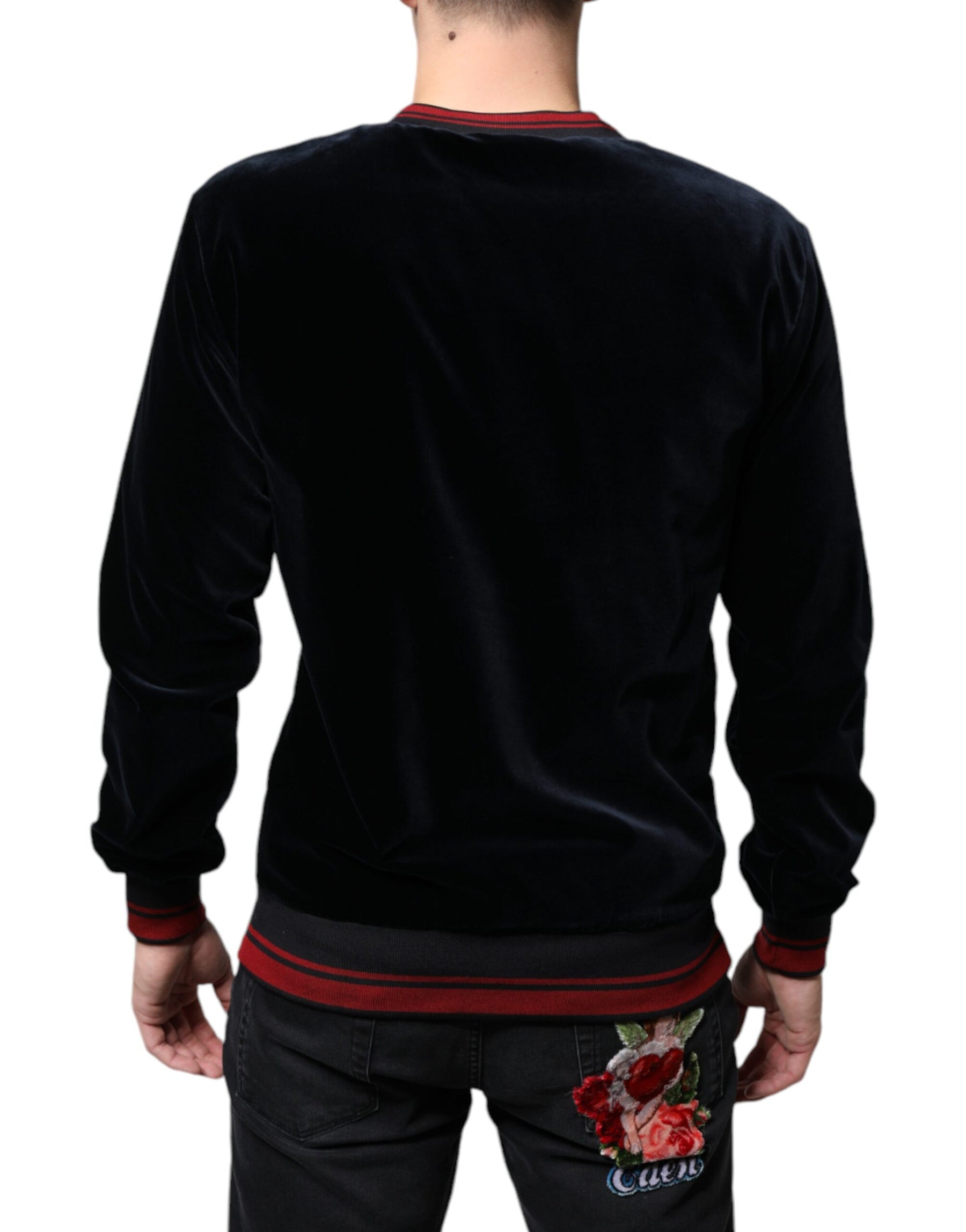 Dolce & Gabbana Multicolor Jacquard Crew Neck Sweatshirt Sweater | Regal Royce