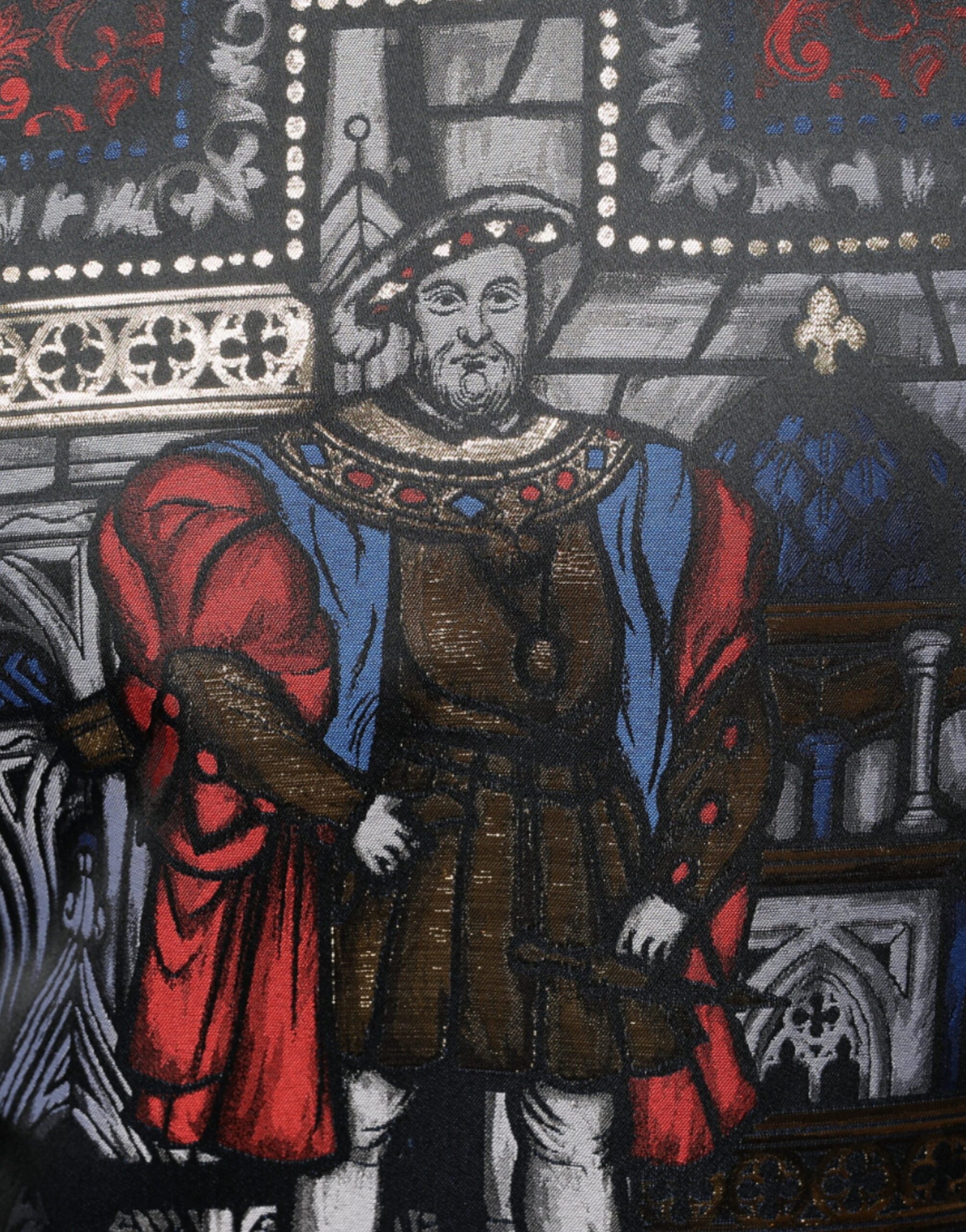 Dolce & Gabbana Multicolor Jacquard Crew Neck Sweatshirt Sweater | Regal Royce