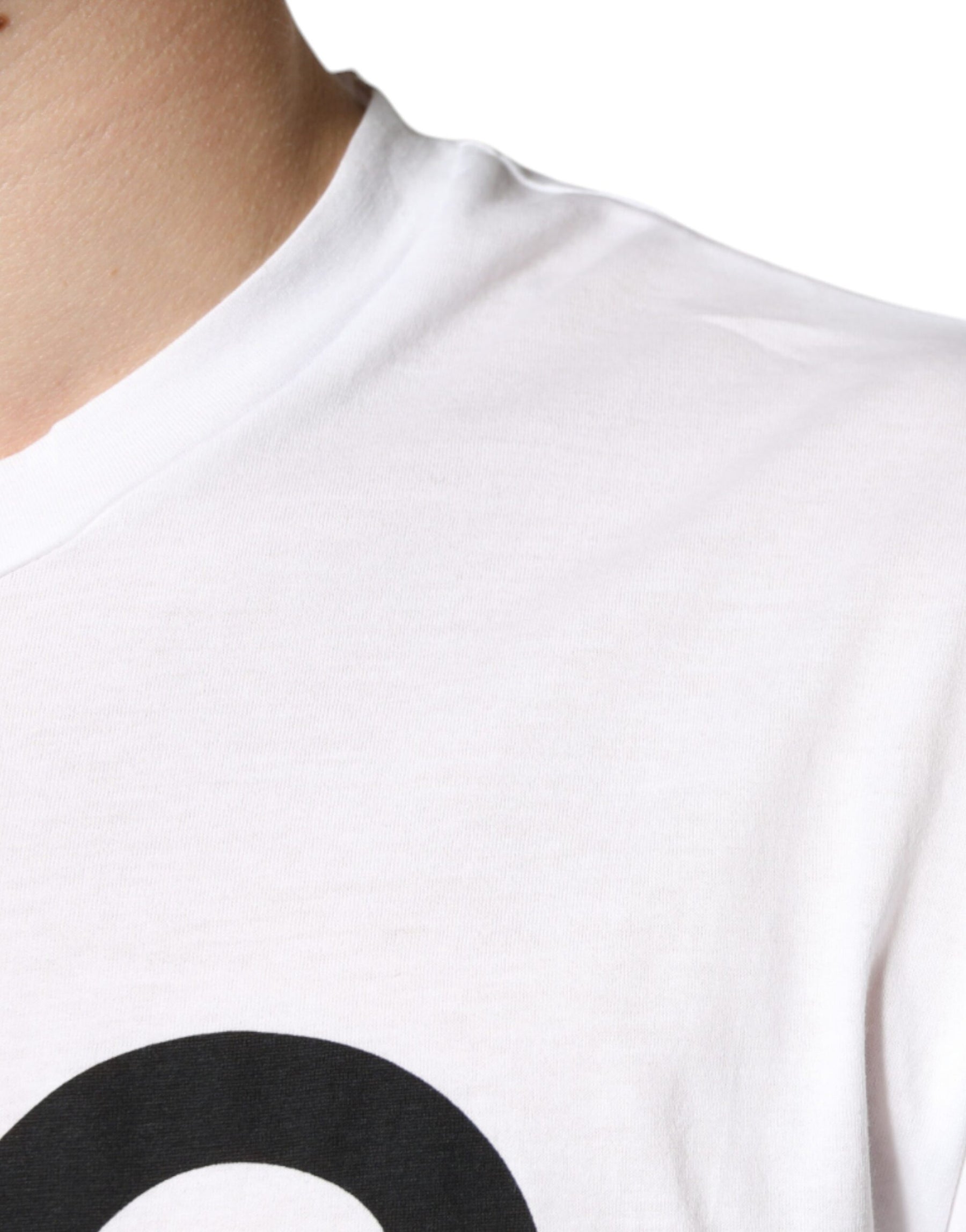 Dolce & Gabbana White Cotton DG Logo Print Casual T-shirt | Regal Royce