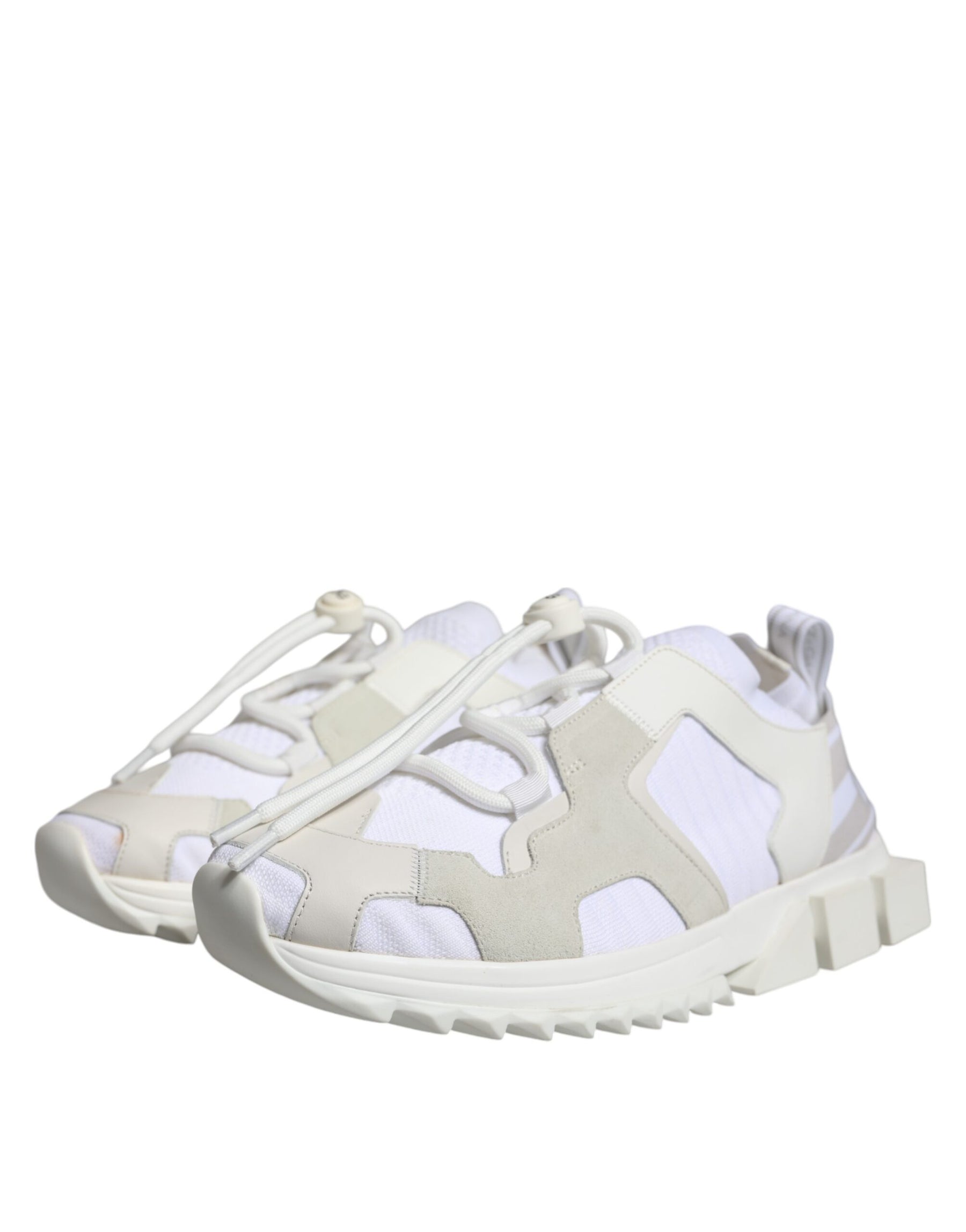 Dolce & Gabbana White Mesh Sorrento Trekking Sneakers Shoes | Regal Royce