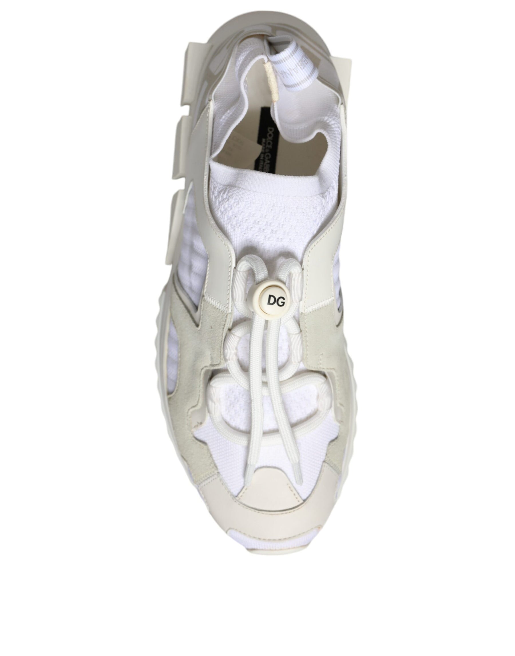 Dolce & Gabbana White Mesh Sorrento Trekking Sneakers Shoes | Regal Royce