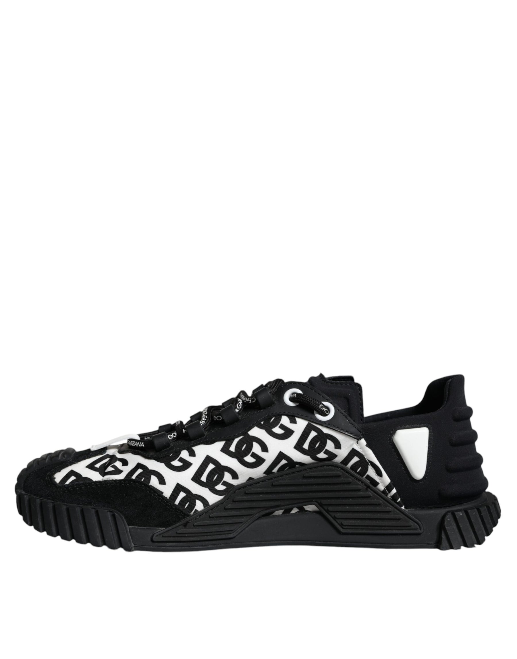 Dolce & Gabbana Black Logo Lace Up Low Top NS1 Sneakers Shoes | Regal Royce