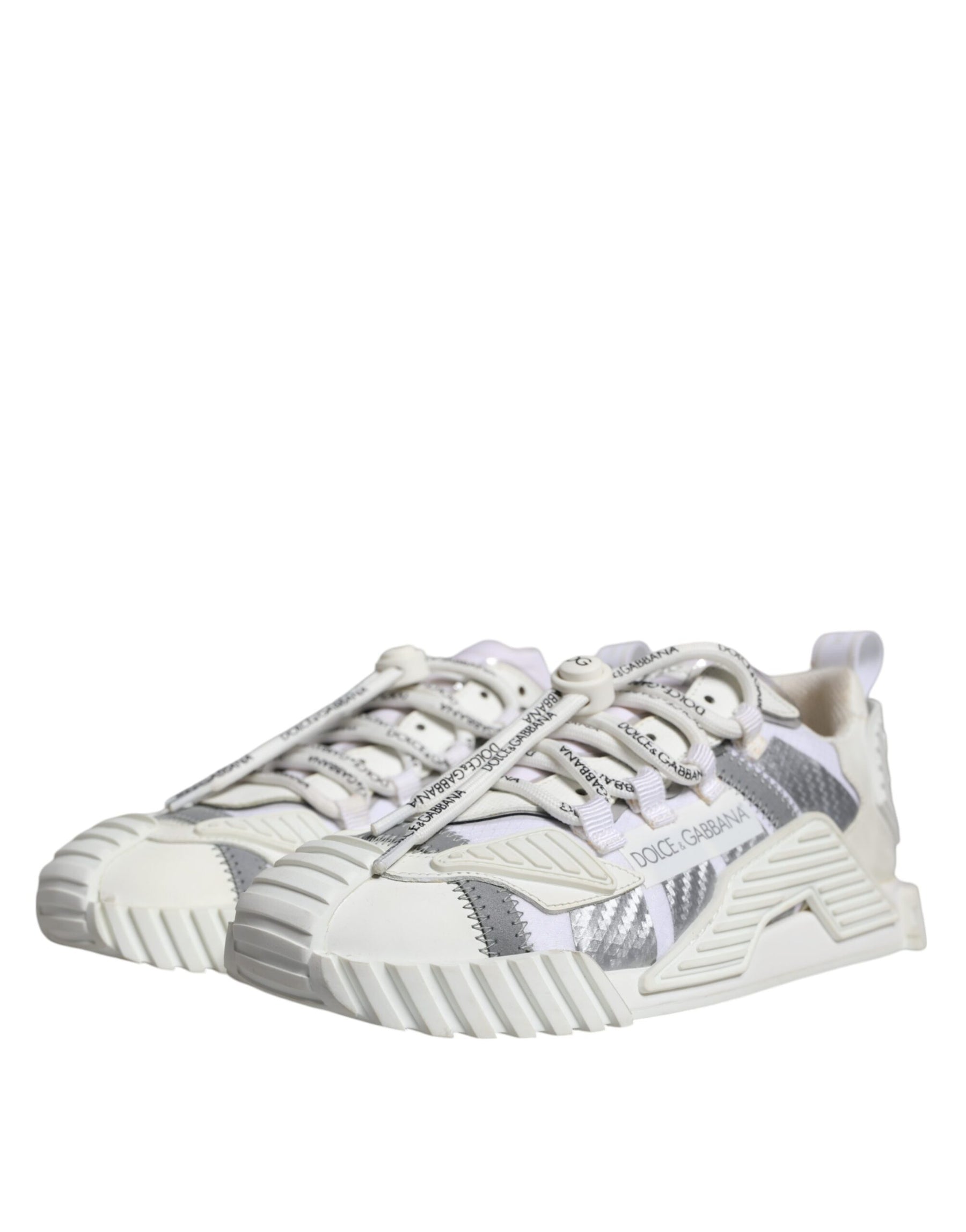 Dolce & Gabbana White Lace Up Low Top NS1 Sneakers Shoes | Regal Royce