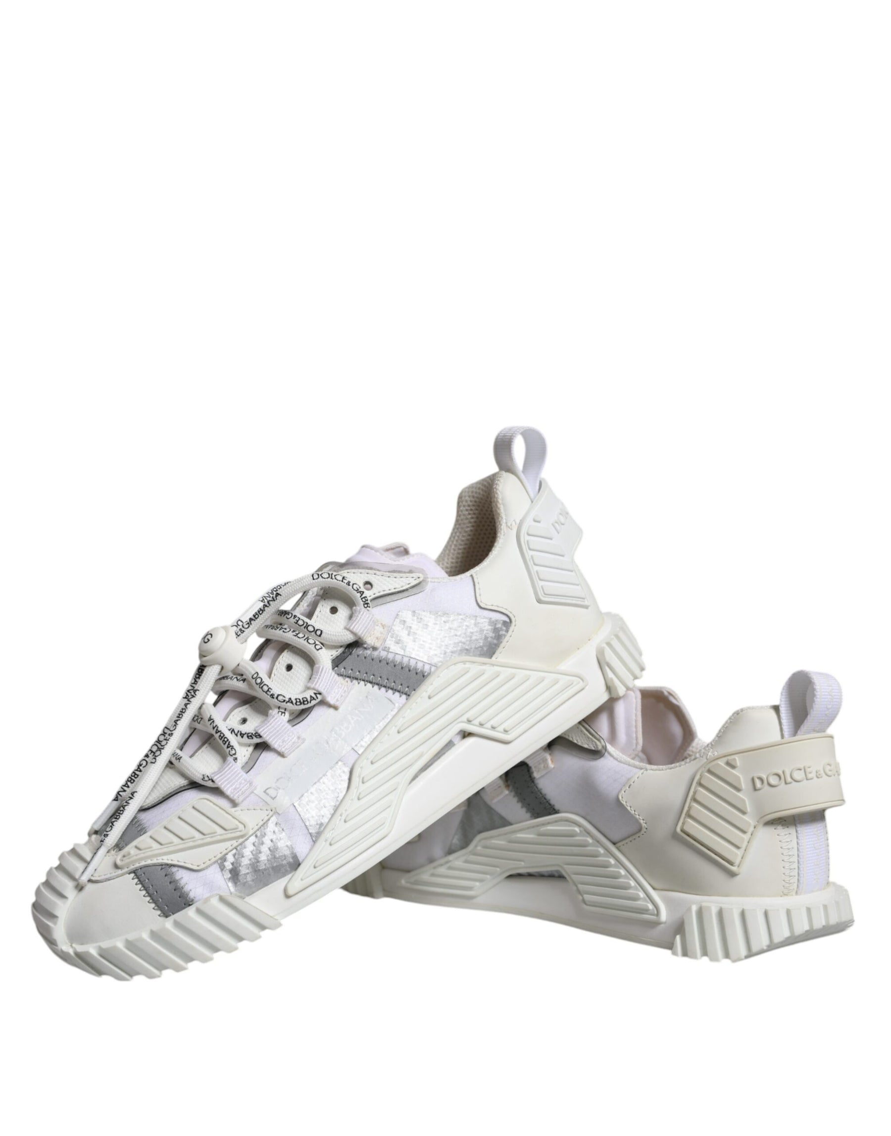 Dolce & Gabbana White Lace Up Low Top NS1 Sneakers Shoes | Regal Royce