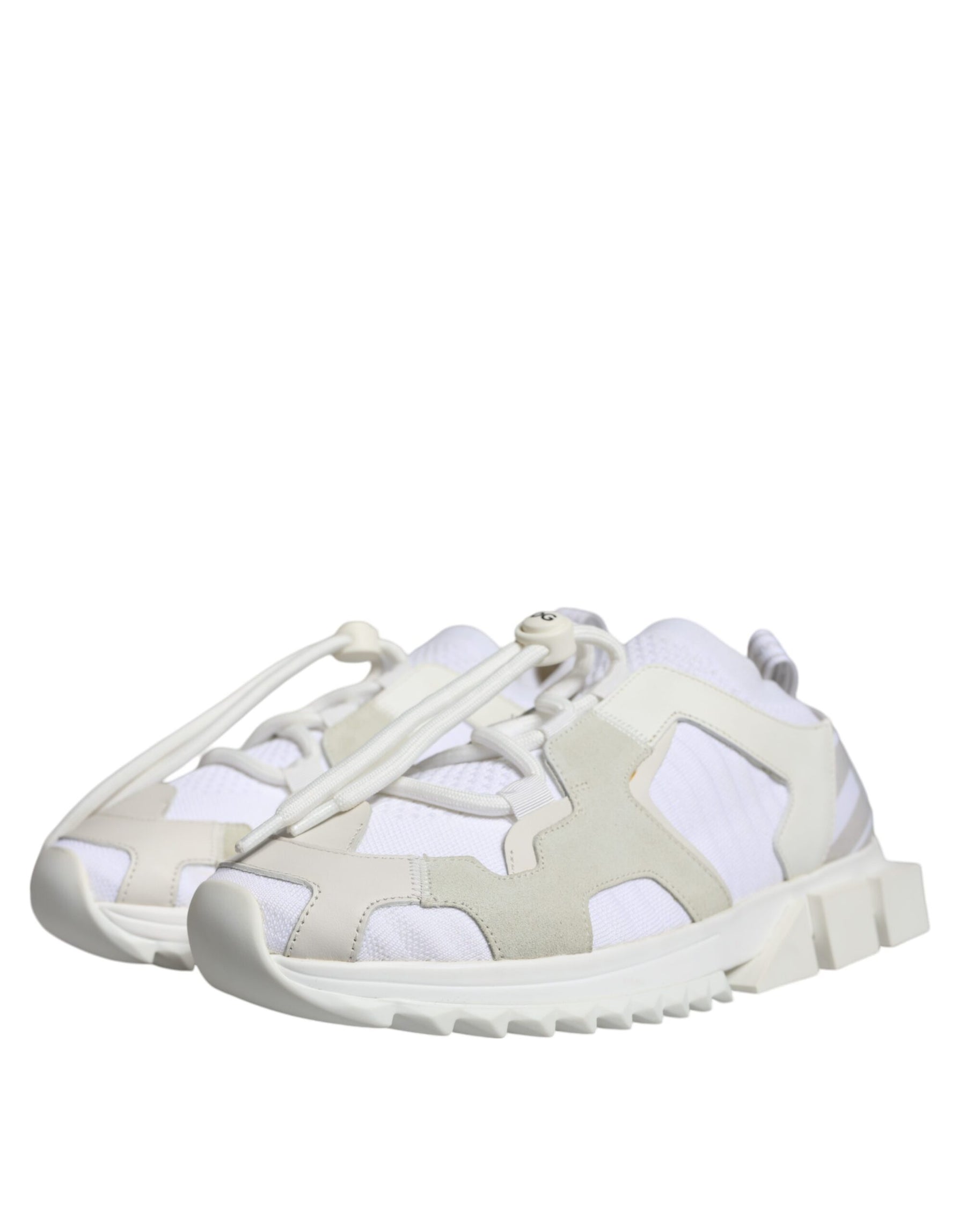Dolce & Gabbana White Mesh Sorrento Trekking Sneakers Shoes | Regal Royce