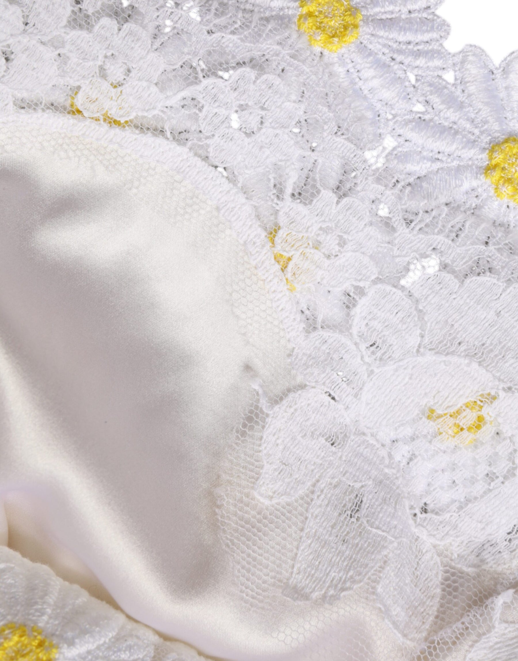 Dolce & Gabbana White Daisy Macrame Lace Sheath Midi Dress | Regal Royce