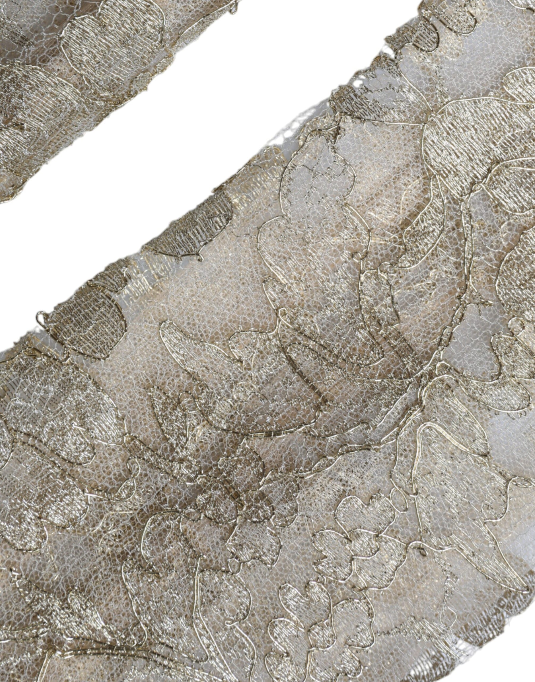 Dolce & Gabbana Gold Floral Lace A-line Sheath Mini Dress | Regal Royce