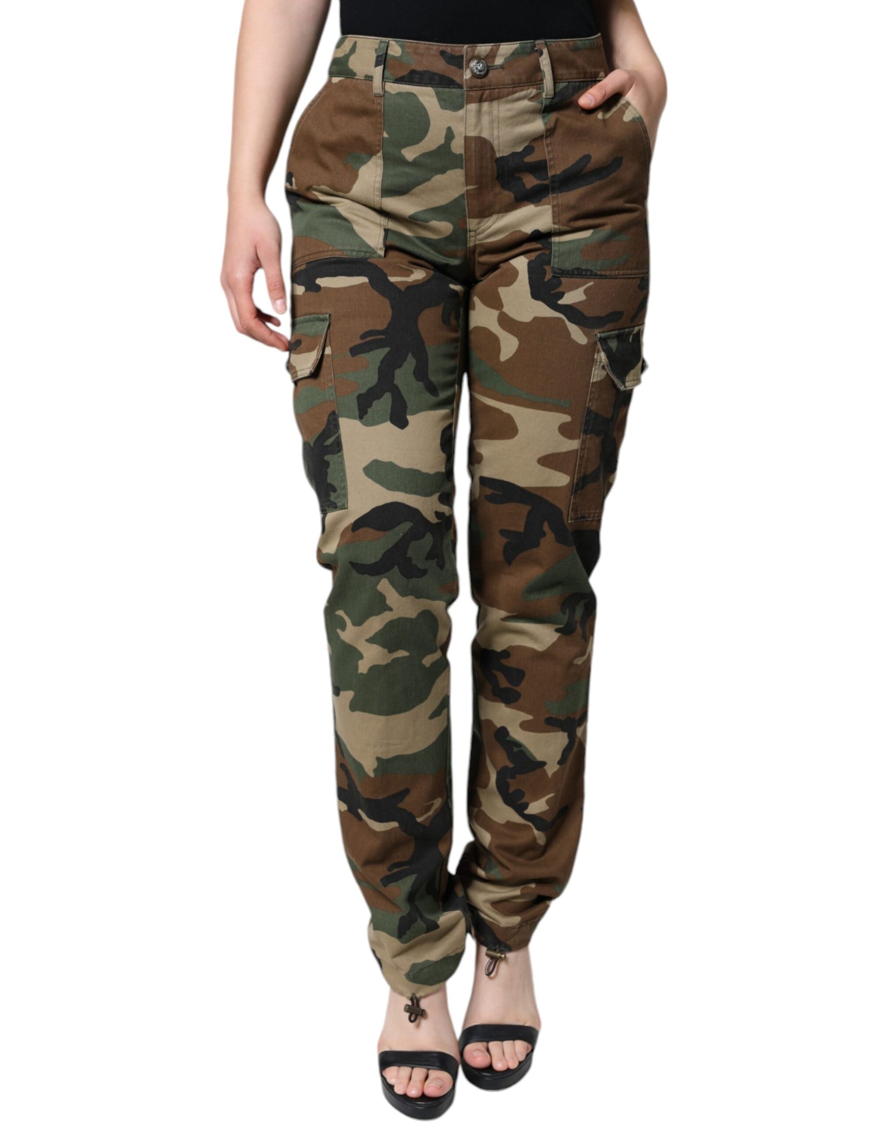 Dolce & Gabbana Multicolor Camouflage Cargo Pants | Regal Royce