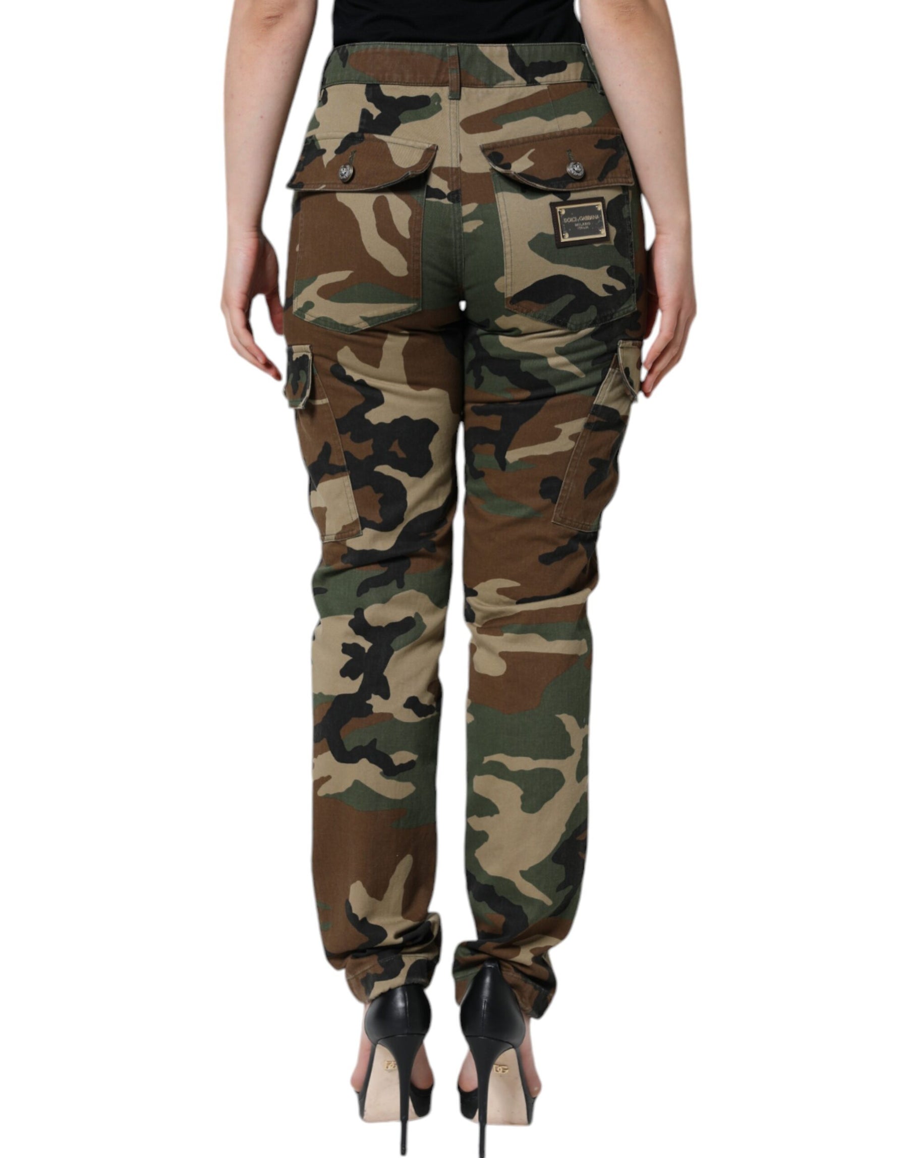 Dolce & Gabbana Multicolor Camouflage Cargo Pants | Regal Royce