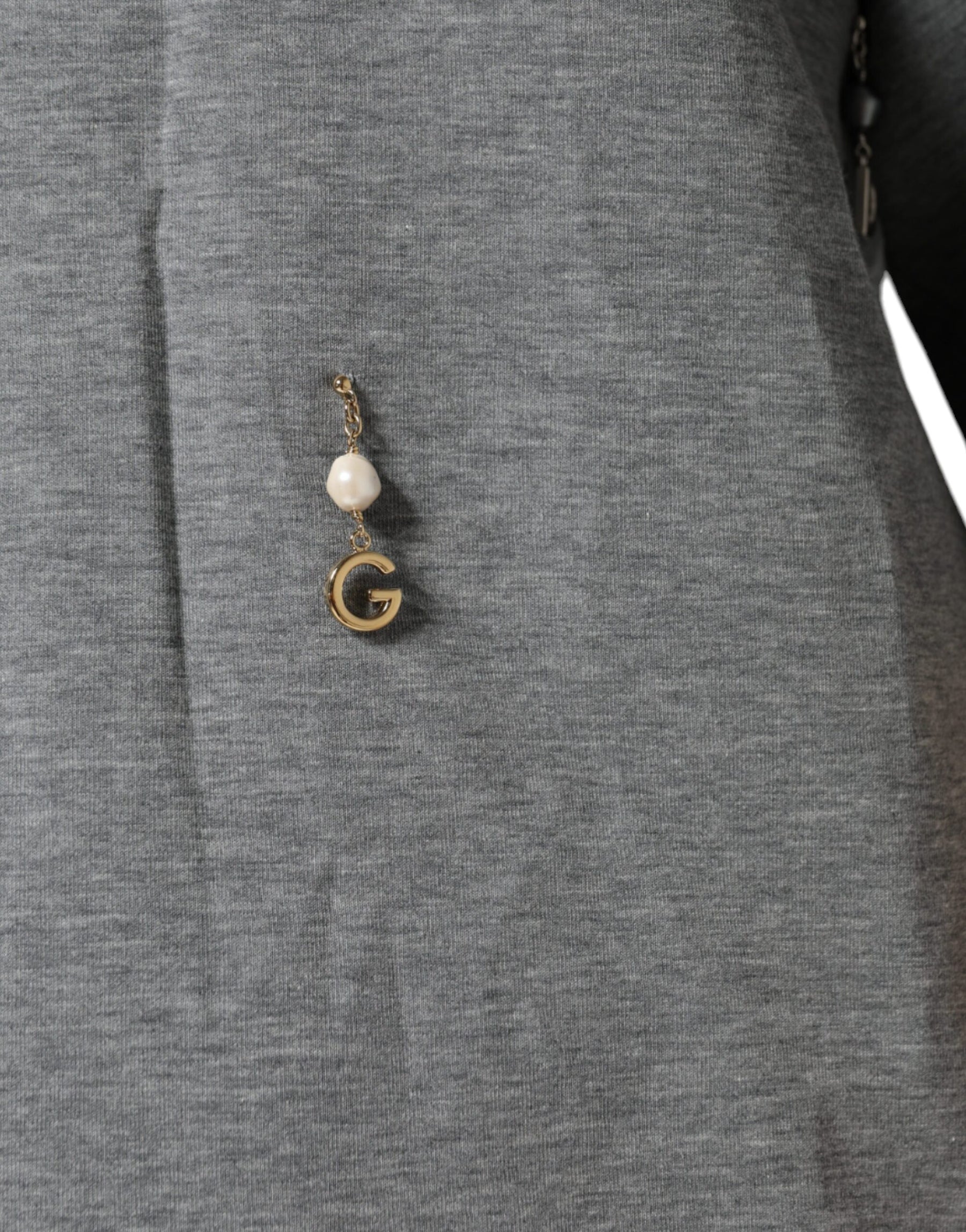 Dolce & Gabbana Gray Cotton Blend Embellished Tee T-shirt | Regal Royce