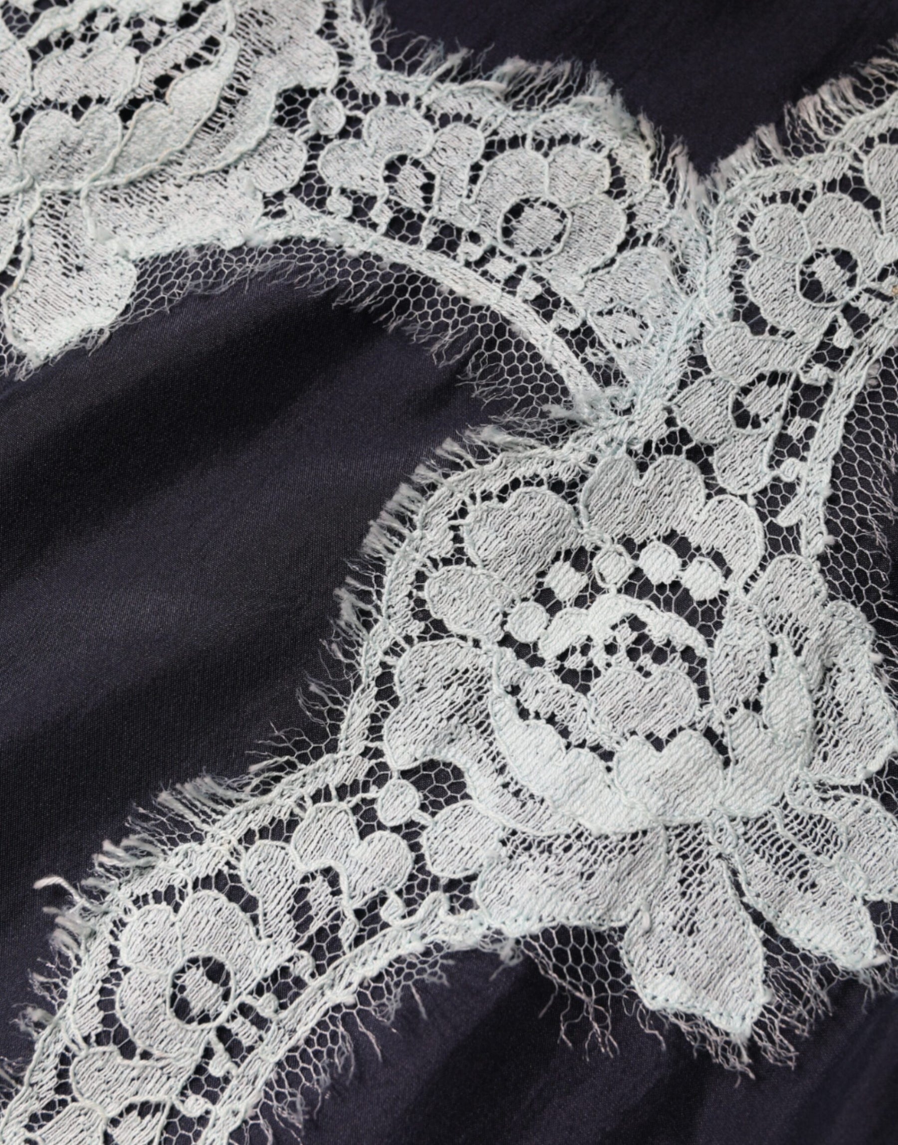 Dolce & Gabbana Blue Floral Lace Silk Sleeveless Tank Top | Regal Royce