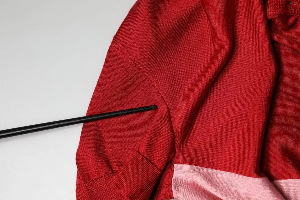 Dolce & Gabbana Pink Short Sleeves Pullover Ascot Collar Top | Regal Royce