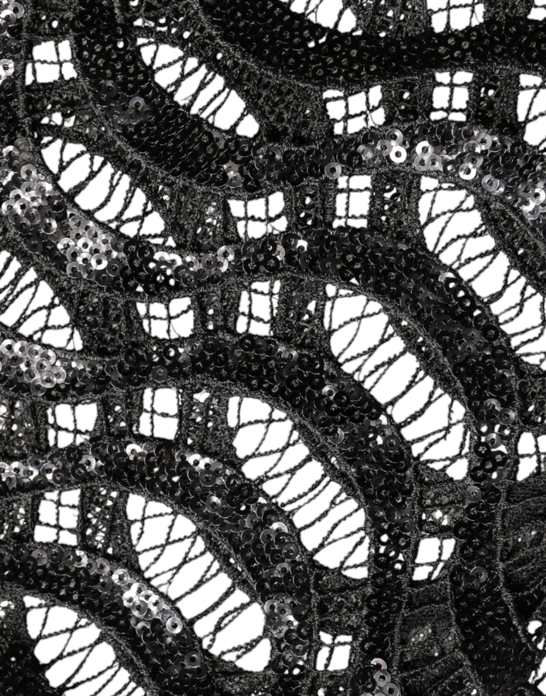 Dolce & Gabbana Black Sequin Sleeveless Tank Blouse Top | Regal Royce