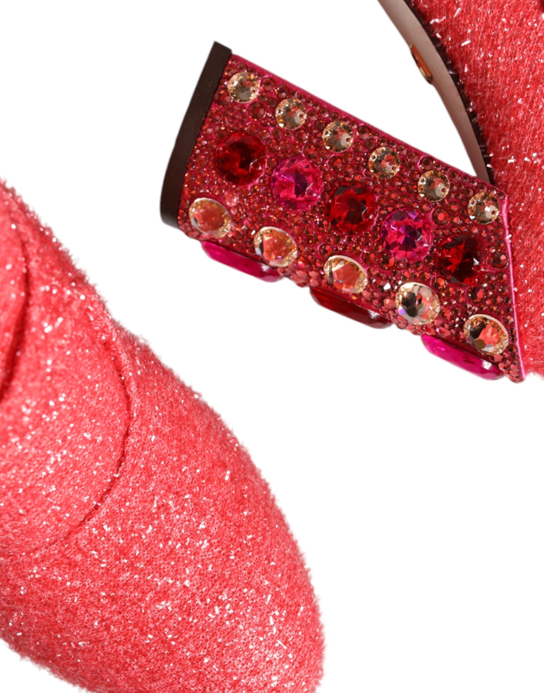 Dolce & Gabbana Pink Crystal Lurex Fantasy High Boots Shoes | Regal Royce