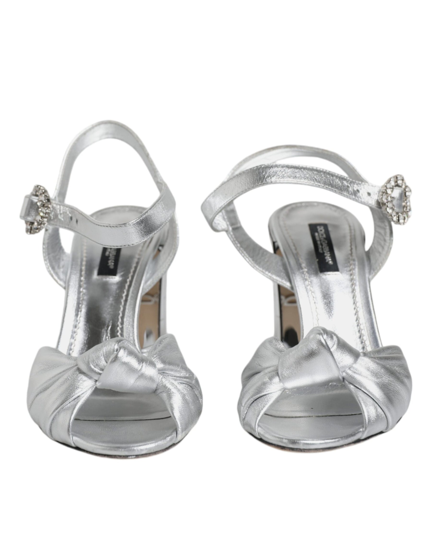 Dolce & Gabbana Silver Mirror Heels KEIRA Sandals Shoes | Regal Royce