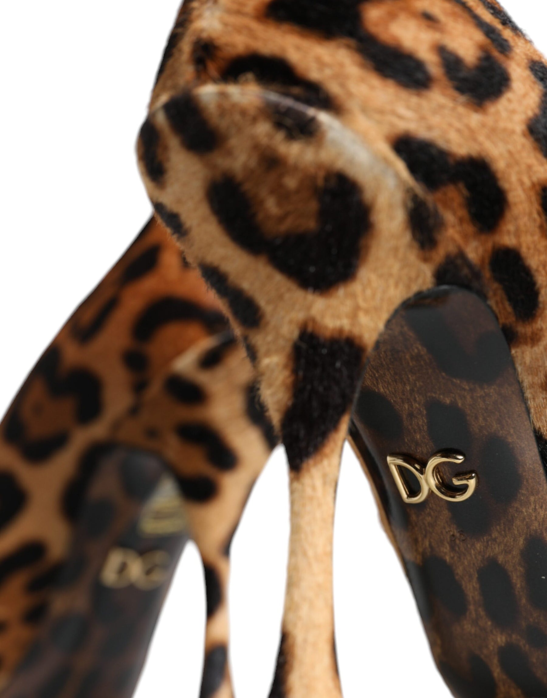 Dolce & Gabbana Brown Leopard Calf Hair Heels Pumps Shoes | Regal Royce