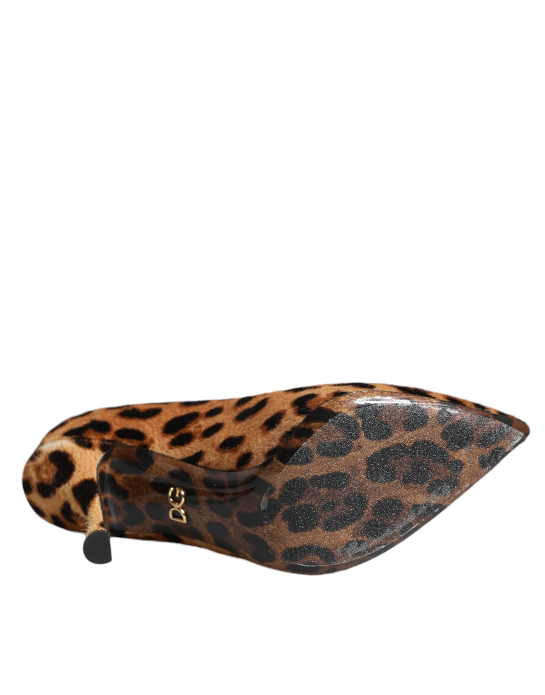 Dolce & Gabbana Brown Leopard Calf Hair Heels Pumps Shoes | Regal Royce