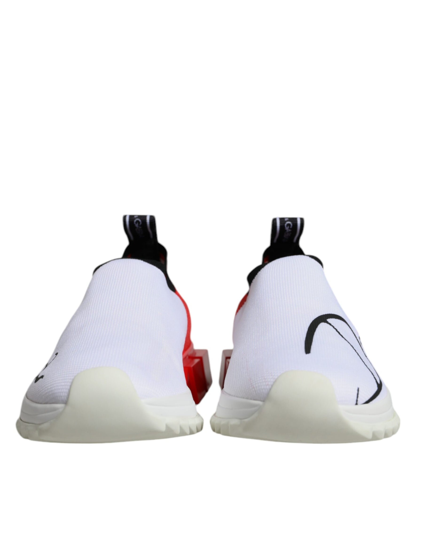 Dolce & Gabbana White Red Low Top Sorrento Men Sneakers Shoes | Regal Royce